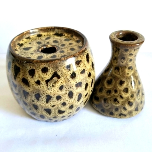 Partylite Ceramic Stackable Glaze Candle Holders - Picture 2 of 8